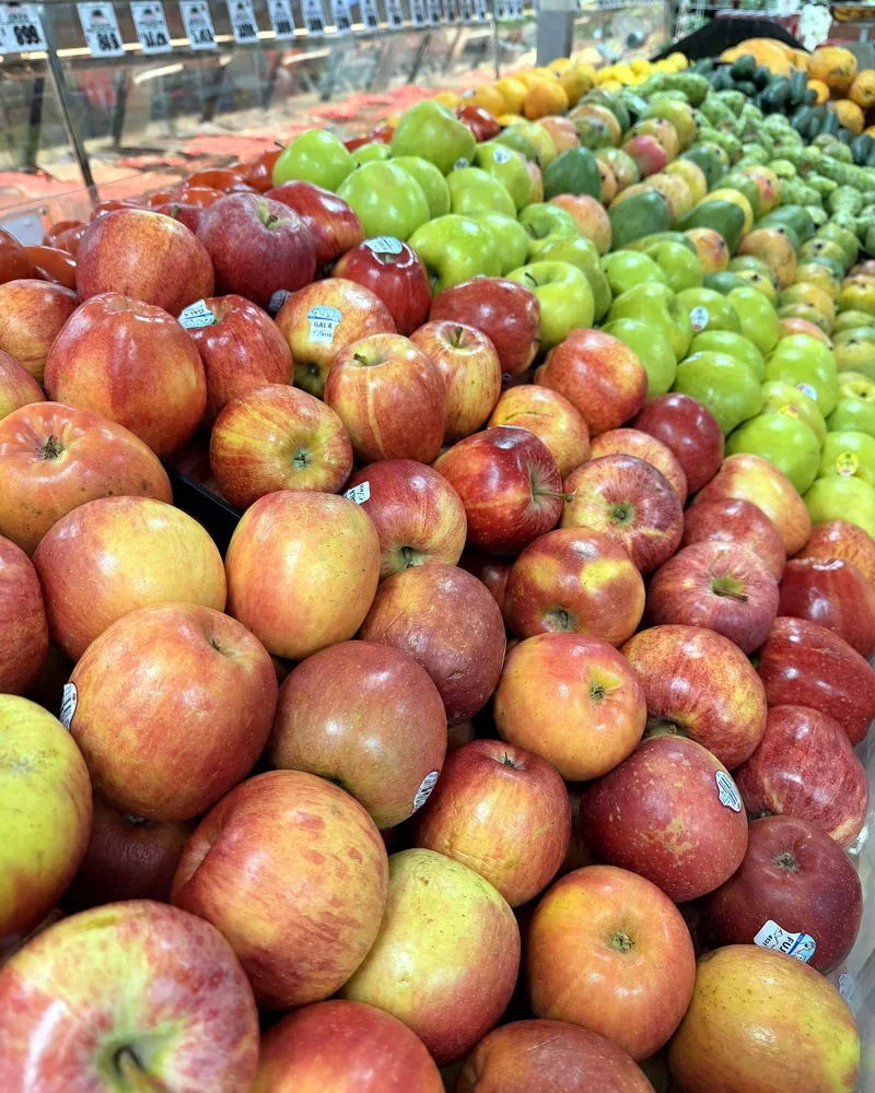 Fresh apples in the produce section